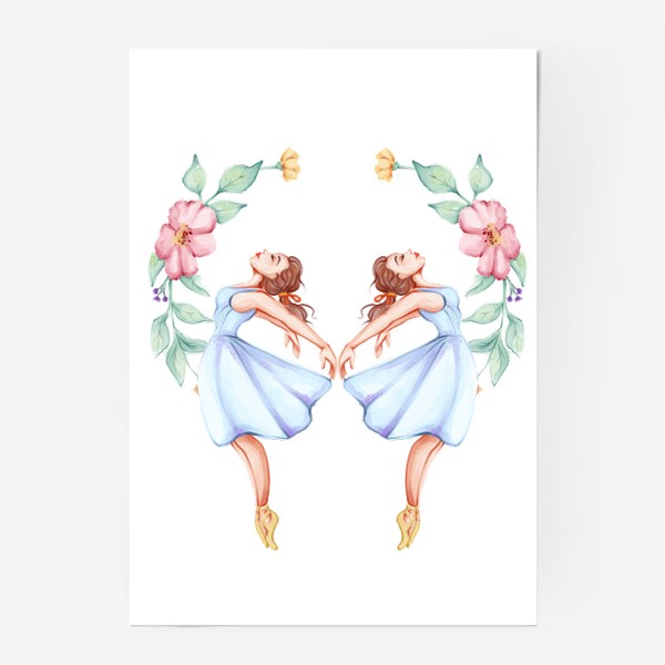 Постер «Балерины, цветы, нежность»