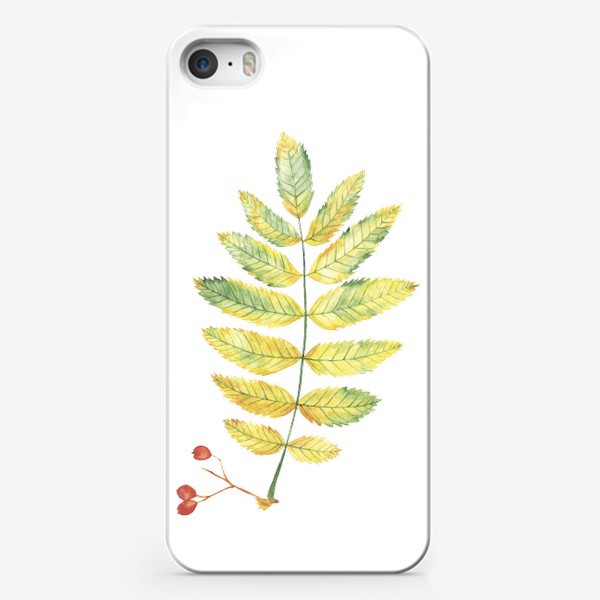 Чехол iPhone «Осенний лист рябины»