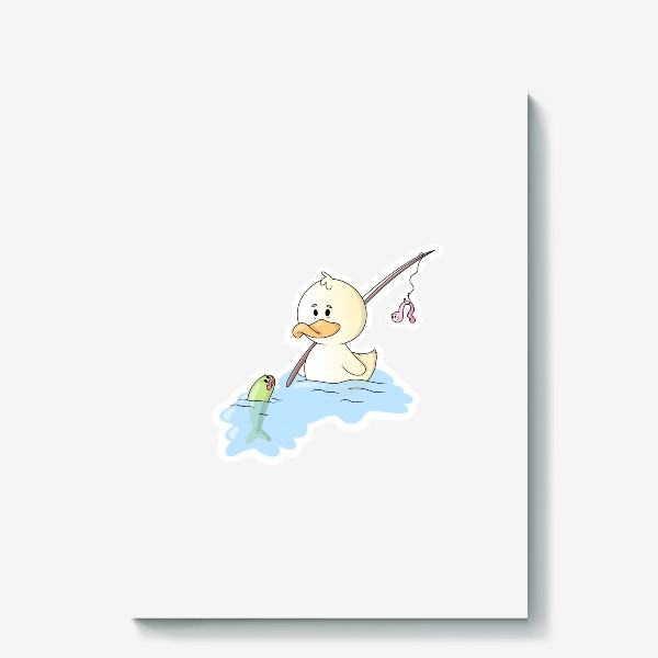 Холст «Little Duck Fishing»
