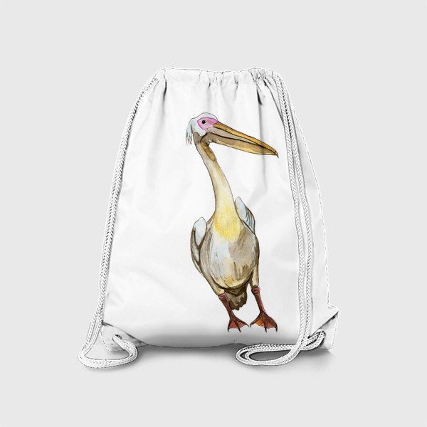 Рюкзак &laquo;Белый пеликан акварель&raquo;