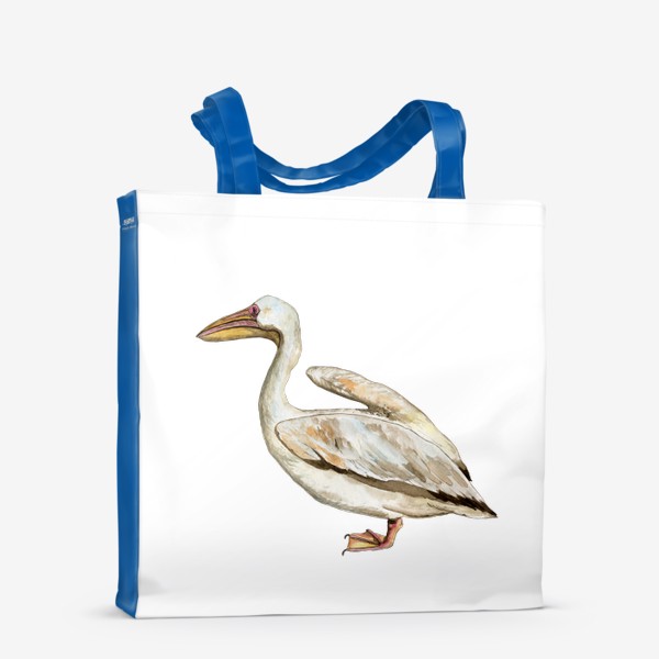 Сумка-шоппер &laquo;Белый пеликан акварельная птица&raquo;
