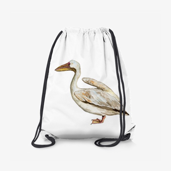 Рюкзак &laquo;Белый пеликан акварельная птица&raquo;