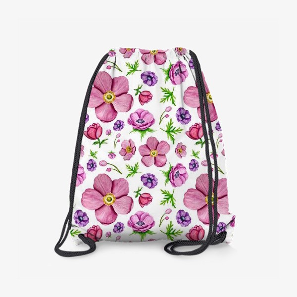 Рюкзак «Цветочный паттерн с анемонами»