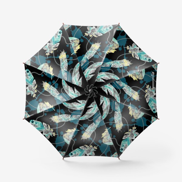 Зонт «Перышки изумруд»