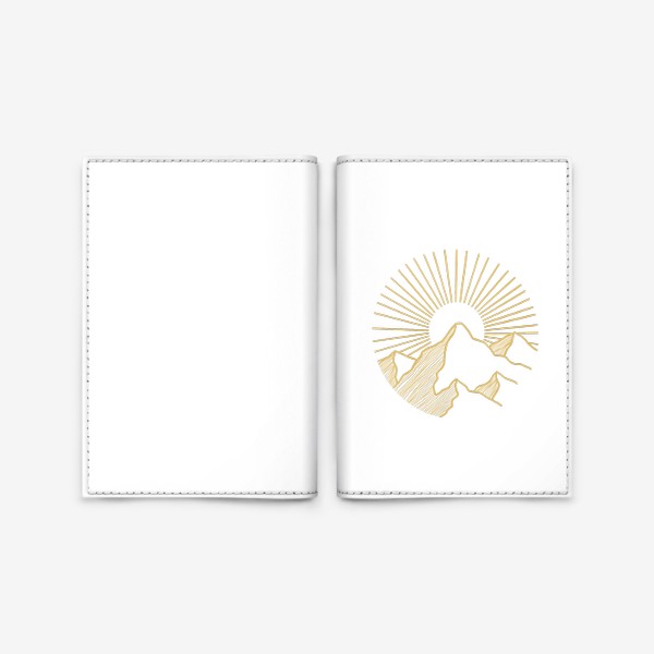 Обложка для паспорта «Горы и солнце»