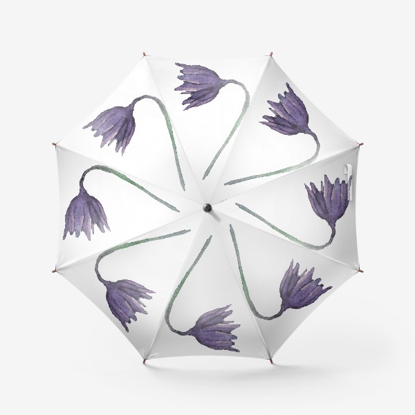 Зонт «Сиреневый цветок акварель»