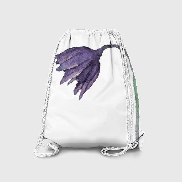 Рюкзак «Сиреневый цветок акварель»