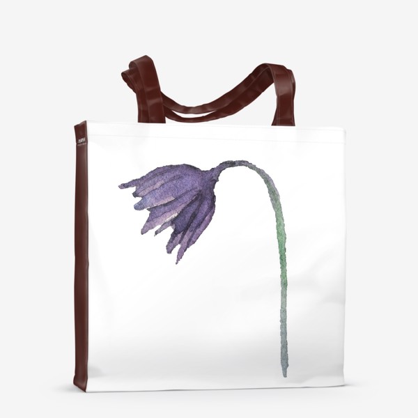 Сумка-шоппер «Сиреневый цветок акварель»