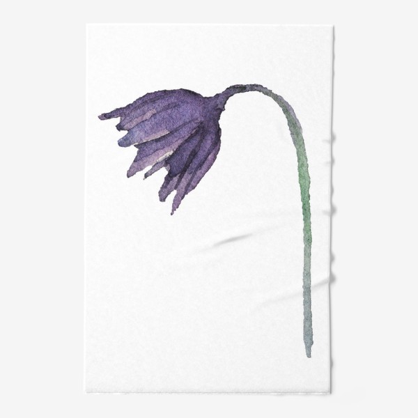 Полотенце «Сиреневый цветок акварель»