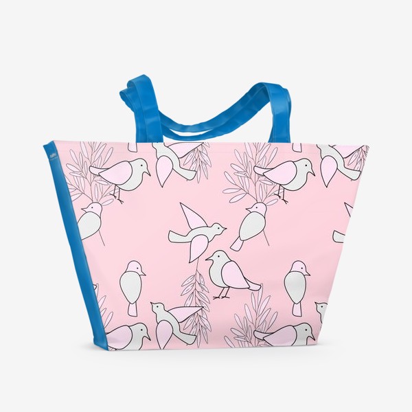 Пляжная сумка «Серые птички»