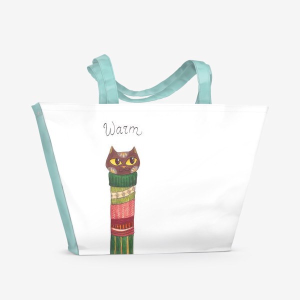 Пляжная сумка «Теплый кот»