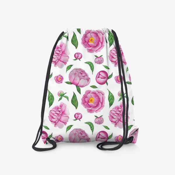Рюкзак «Цветочный паттерн с пионами»