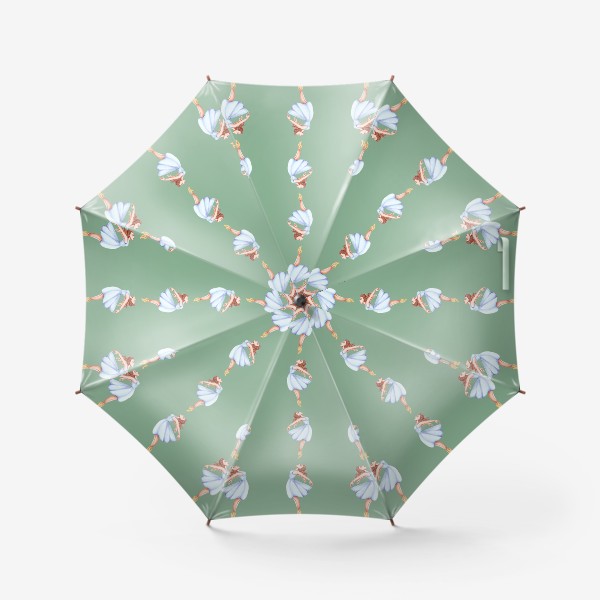 Зонт «Балерины на оливковом»