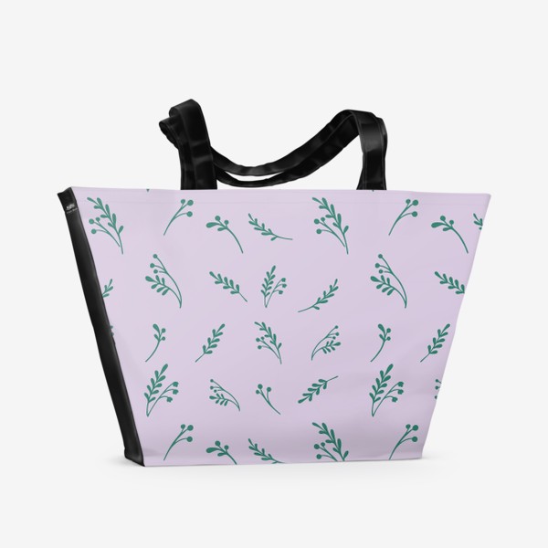 Пляжная сумка &laquo;Принт с растениями&raquo;
