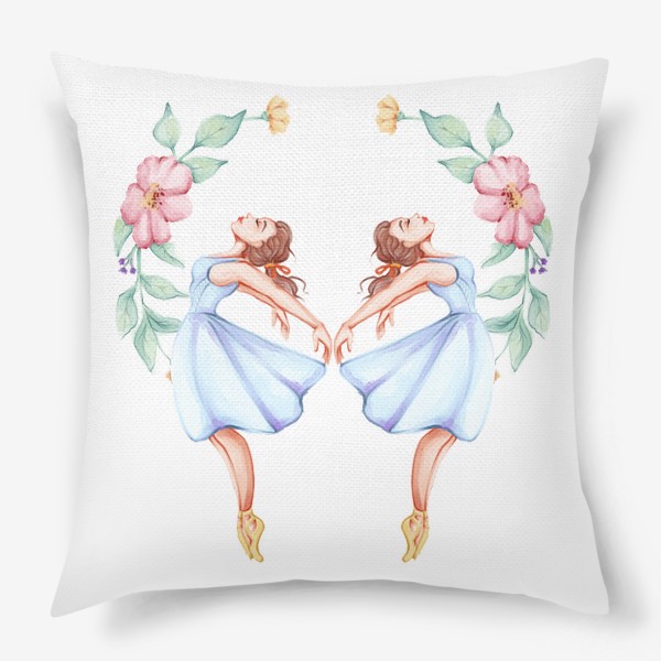 Подушка «Балерины, цветы, нежность»