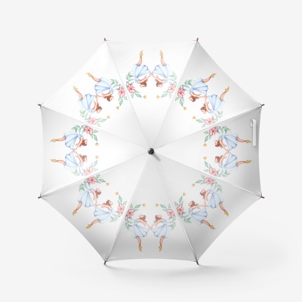 Зонт «Балерины, цветы, нежность»
