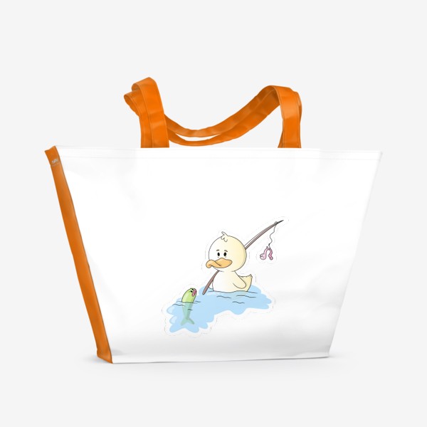 Пляжная сумка «Little Duck Fishing»