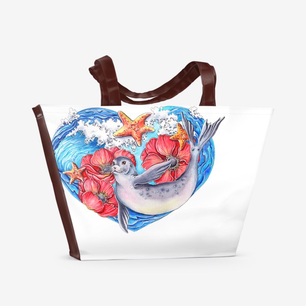 Пляжная сумка «Цветущие жители морские»