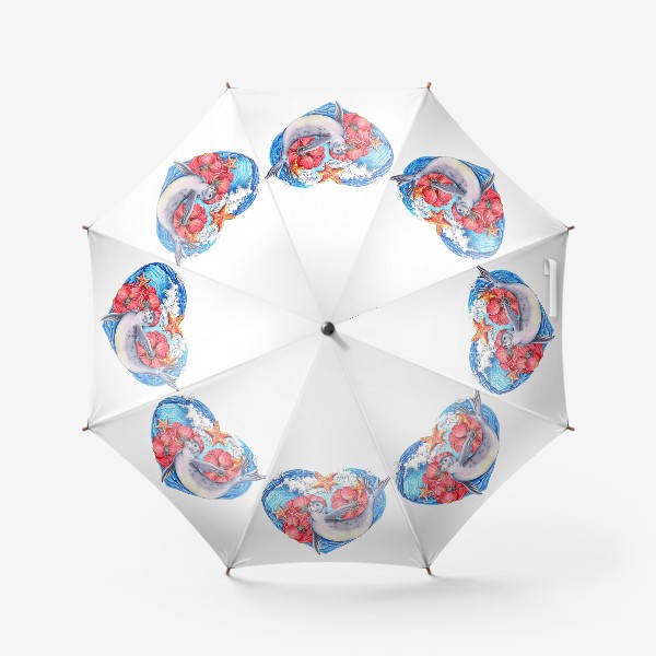 Зонт «Цветущие жители морские»