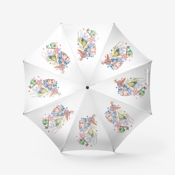 Зонт «Алиса и белый кролик»