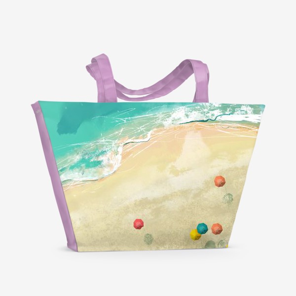 Пляжная сумка «Зонтики на море»
