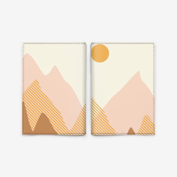 Обложка для паспорта «Абстракция солнечный день в горах»