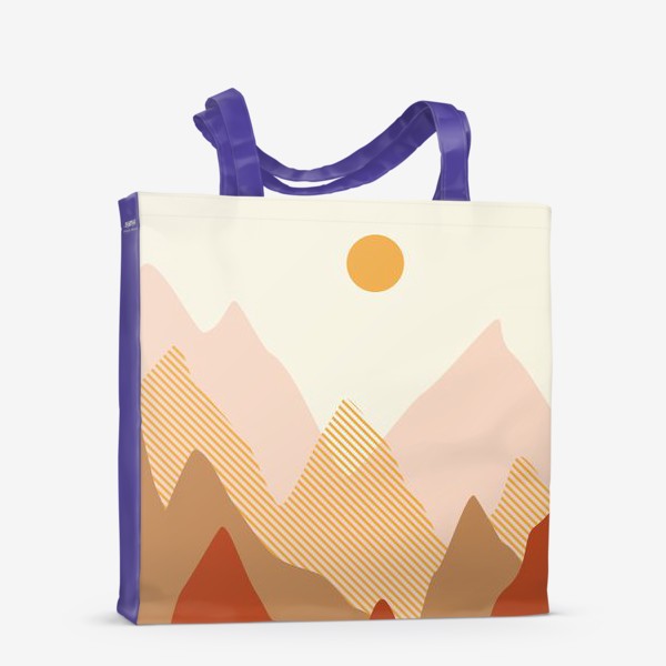 Сумка-шоппер «Абстракция солнечный день в горах»
