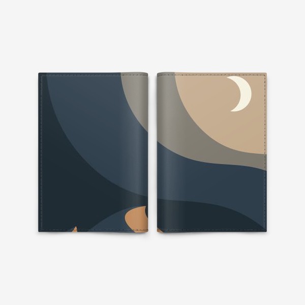 Обложка для паспорта «Барханы в лунном свете. Месяц»
