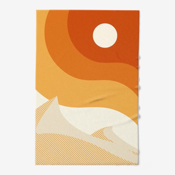 Полотенце «Абстракция солнце над барханами»