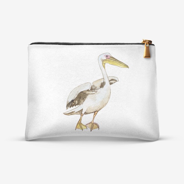 Косметичка «Белый пеликан акварель»