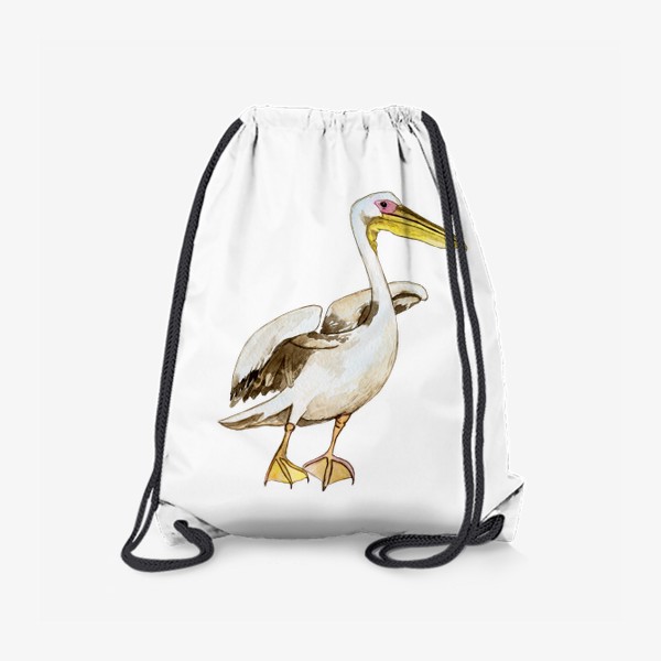Рюкзак «Белый пеликан акварель»