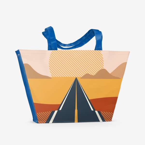 Пляжная сумка «Абстракция дорога к солнцу»