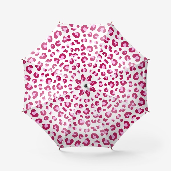 Зонт &laquo;Принт безшовный розовый на белом фоне с пятнами леопарда&raquo;