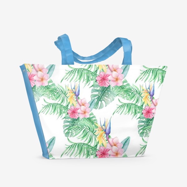 Пляжная сумка &laquo;Тропические цветы паттерн&raquo;