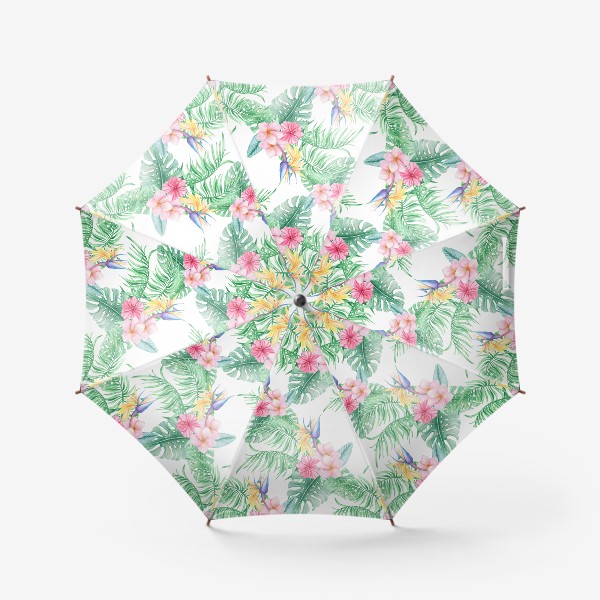 Зонт &laquo;Тропические цветы паттерн&raquo;