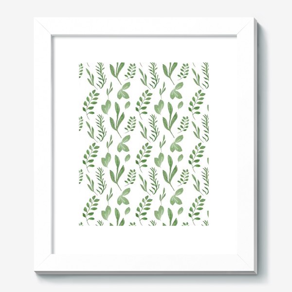 Картина «Паттерн листья акварель»