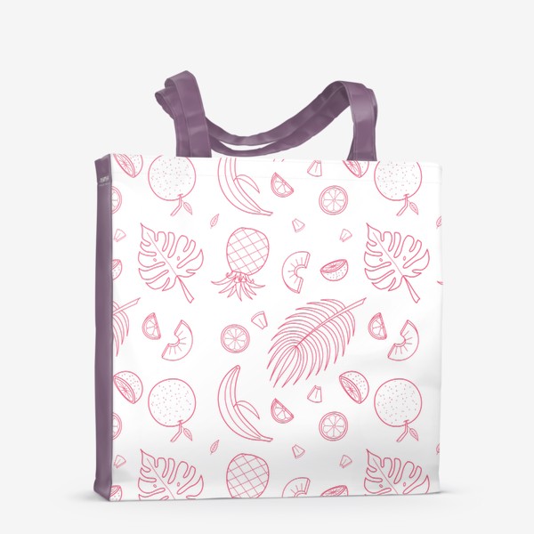 Сумка-шоппер «Летние фрукты и тропические листья»