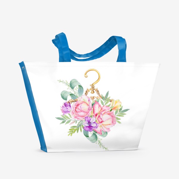Пляжная сумка «Цветы на вешалке»