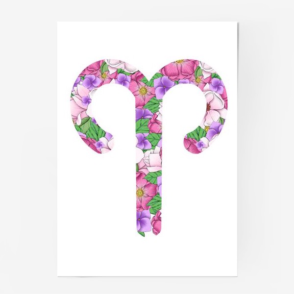 Постер «Цветочный гороскоп. Овен»