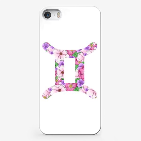 Чехол iPhone «Цветочный гороскоп. Близнецы»