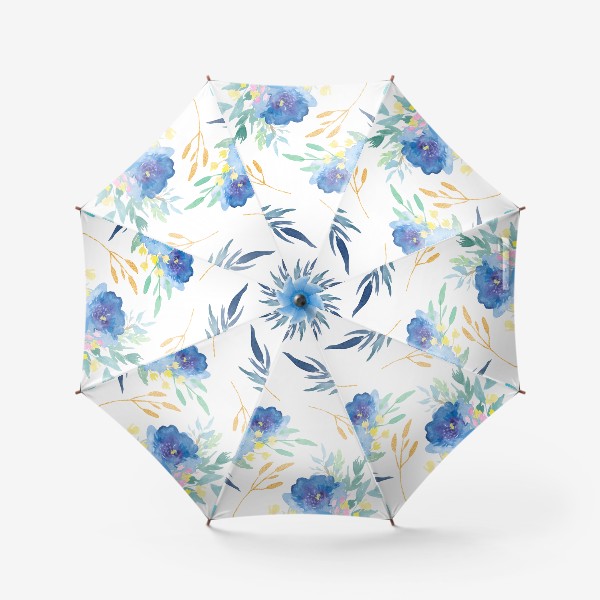 Зонт &laquo;небесно голубые цветы&raquo;