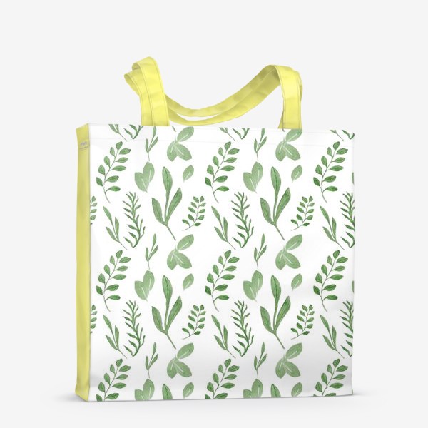 Сумка-шоппер «Паттерн листья акварель»