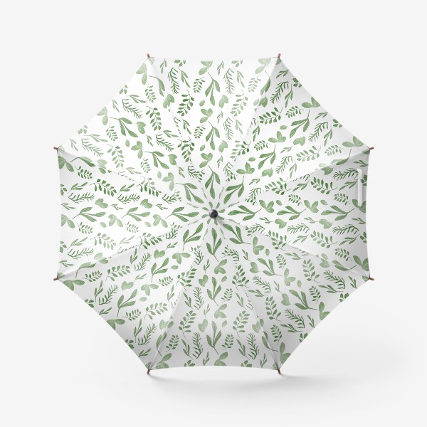 Зонт «Паттерн листья акварель»