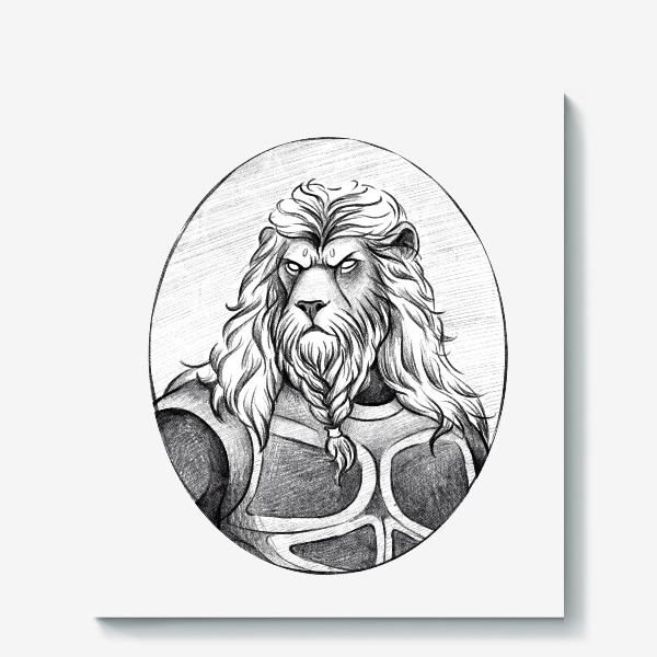 Холст «Лев в образе Тора. Подарок Льву»