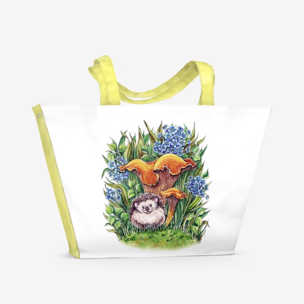 Пляжная сумка «Ёжик, лесной житель»