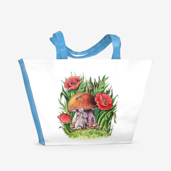 Пляжная сумка «Зайчик, лесной житель»