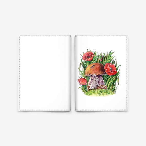 Обложка для паспорта «Зайчик, лесной житель»