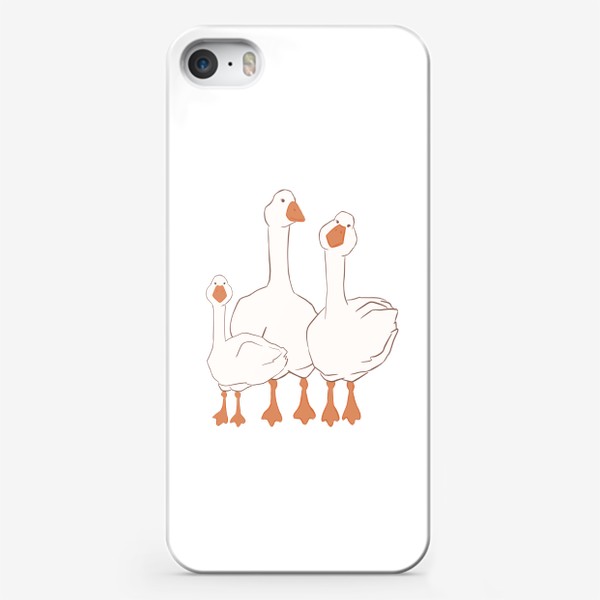 Чехол iPhone «Семья гусей»