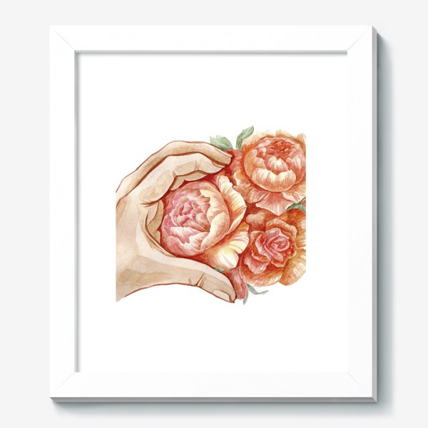 Картина «Цветы и руки»