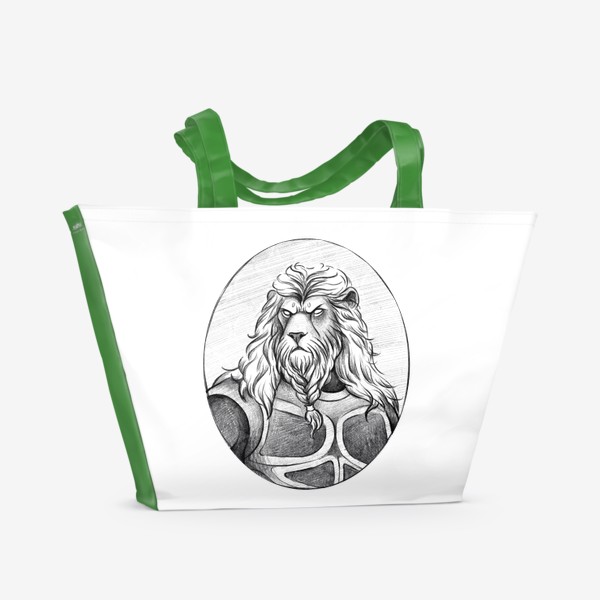 Пляжная сумка «Лев в образе Тора. Подарок Льву»